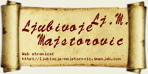 Ljubivoje Majstorović vizit kartica